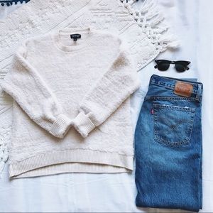 Top Shop Sherpa Fuzzy Sweater